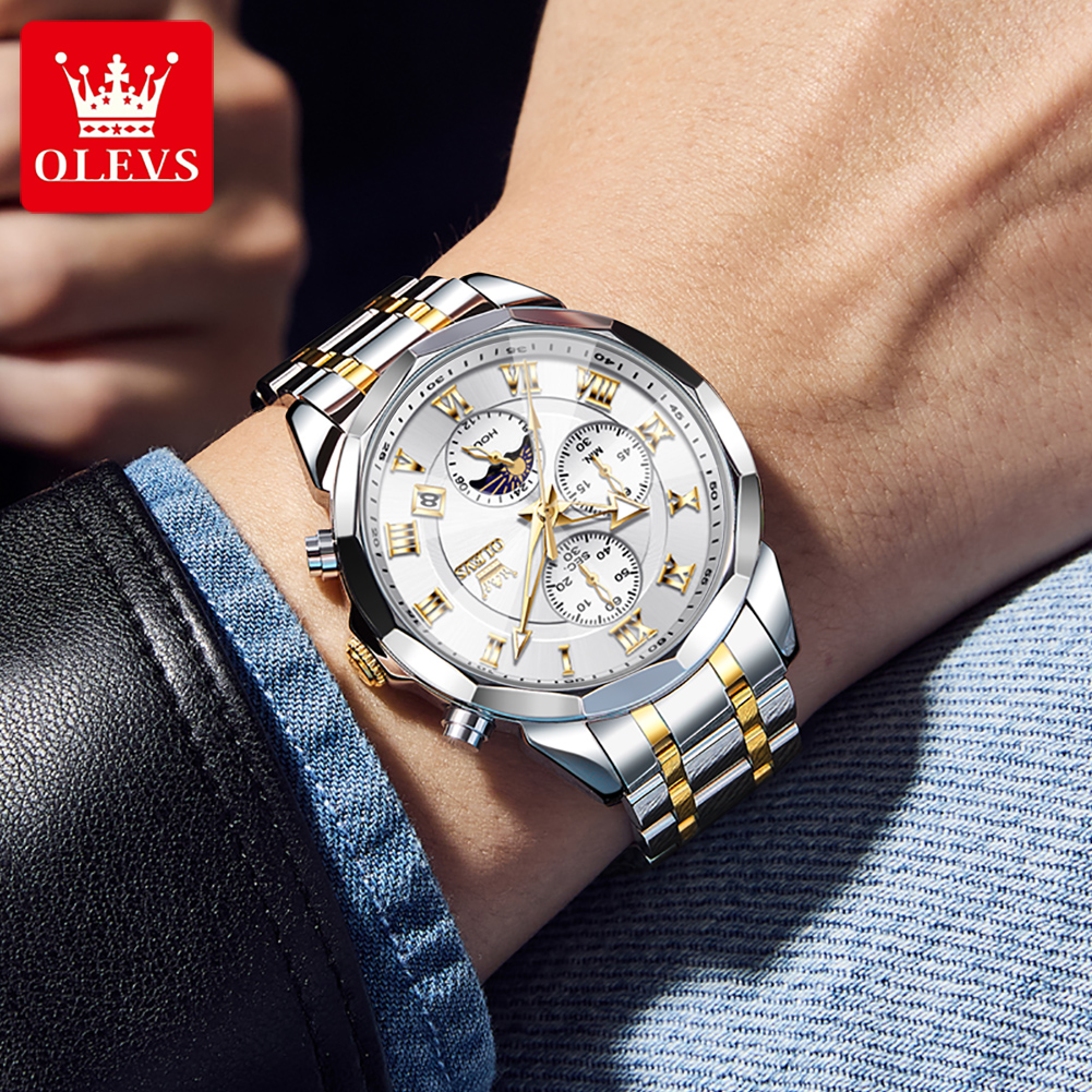 OLEVS 3675 Men Watch Top Origi - Luxury Watch Hd avaliação e preço