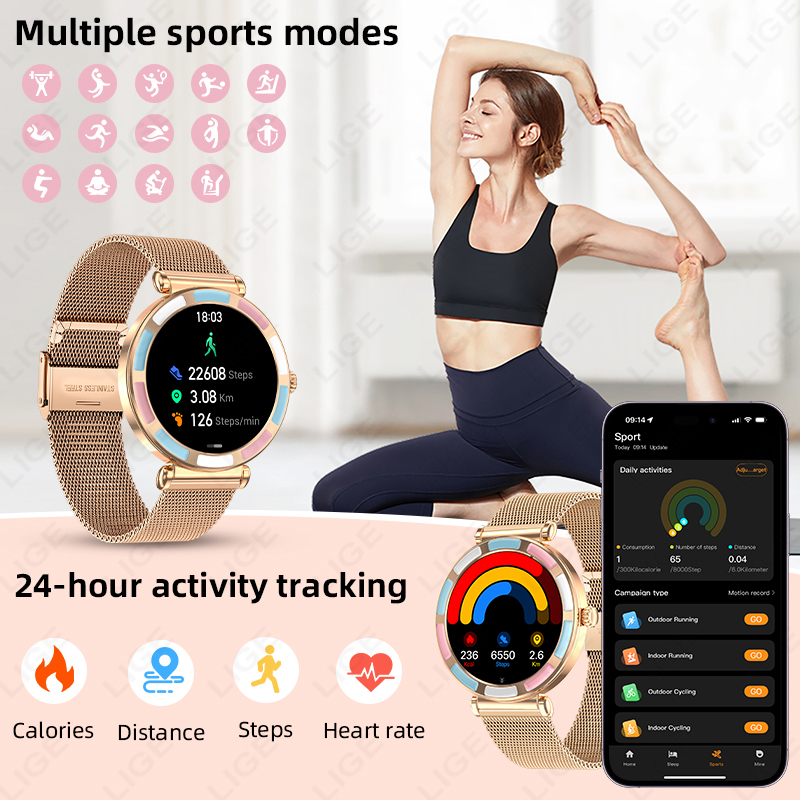 2026 LIGE Luxury Smart Watch F - Luxury Watch Hd avaliação e preço