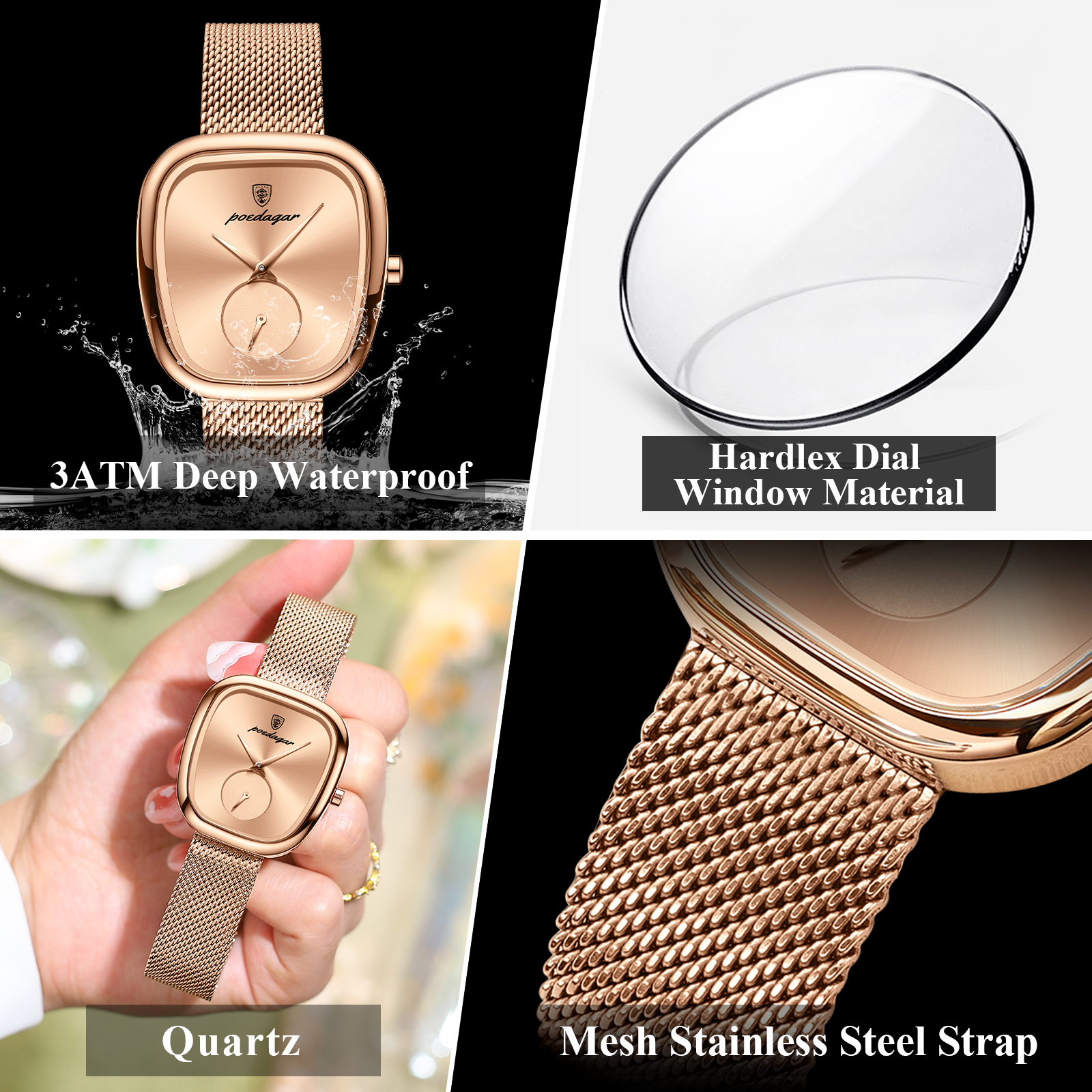 POEDAGAR Luxury Brand Woman Wa - Lux Watch avaliação e preço